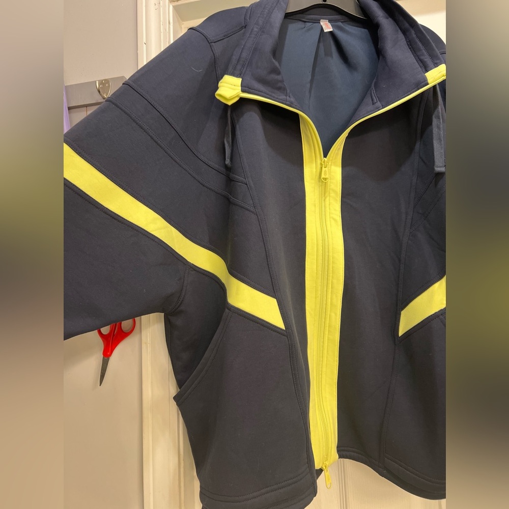 Free People Movement “Right On Track” Zip Up Jacket - Small - Navy Blue Combo - Picture 7 of 12